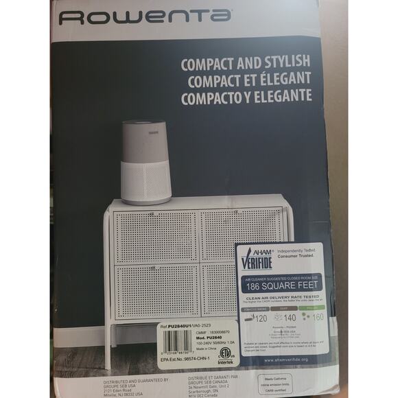 Rowenta Pure Air City Air Purifier Model PU2840 in White - New - Picture 5 of 5